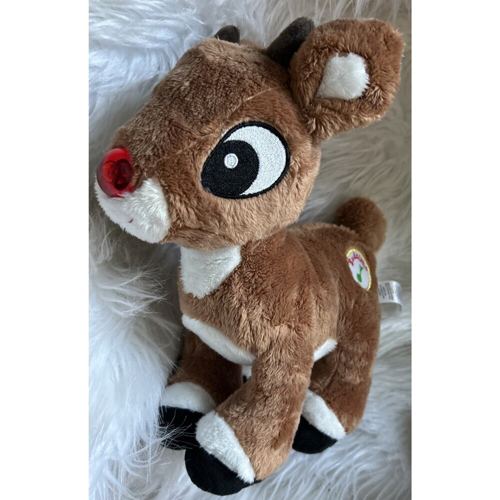Rudolph The Red Nose, Reindeer, Adorable, Plush Light Up Red Nose With Music!